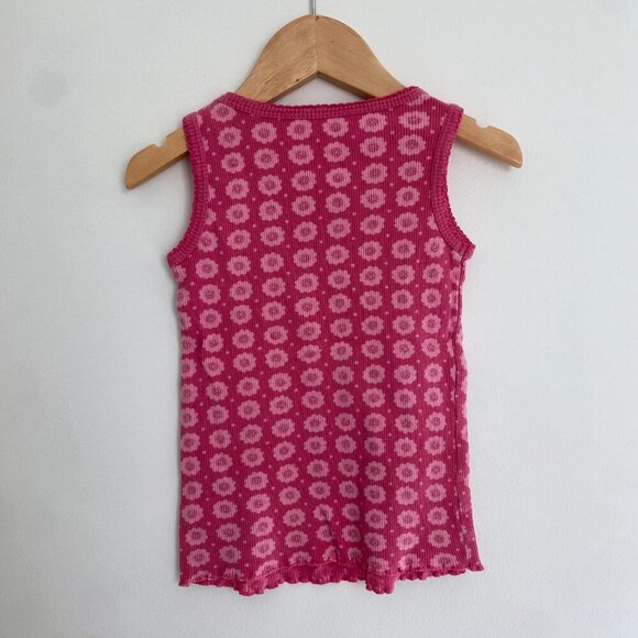 Old Navy Tank Top Pink Floral - Y2K Style Pink Pattern Size 3T - Picture 3 of 6